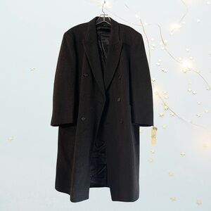 Adolfo Classic Black Trench Coat size 44S